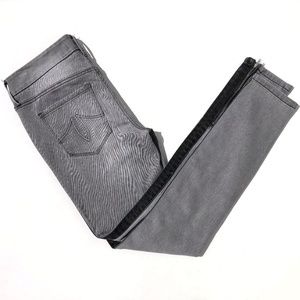 Level 99 Aria Ultra Skinny Jeans Women Size 27 Zipper Hem gray KZ2C61 PEBBLE